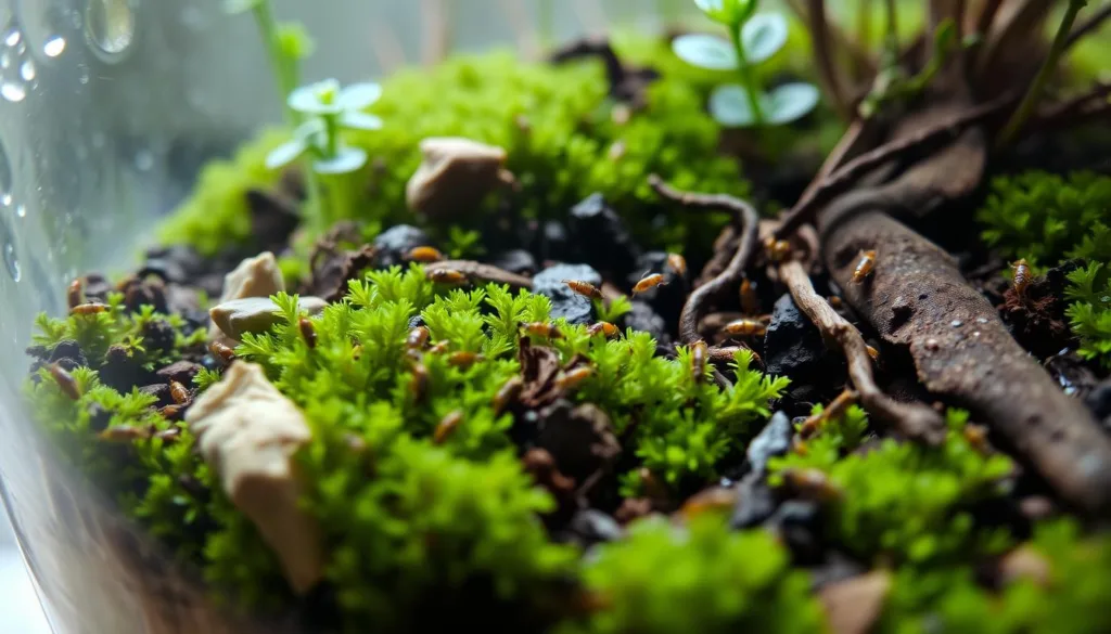 springtails in terrarium